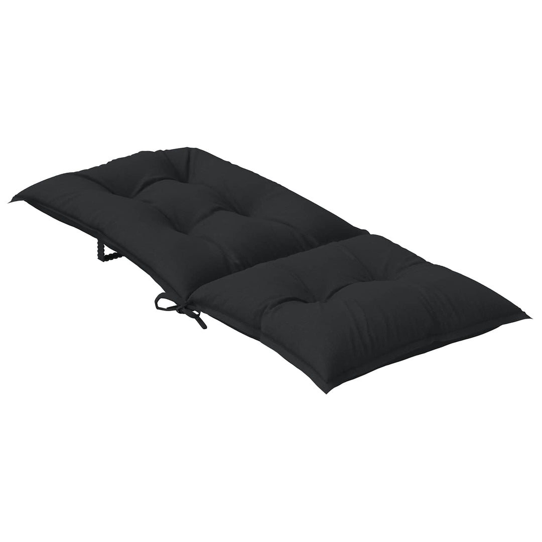 Set Med Hög Rygghörn Kuddar 6 St Polyester Melange Svart