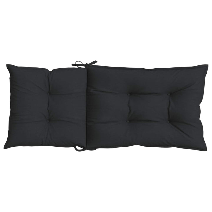 Set Med Hög Rygghörn Kuddar 6 St Polyester Melange Svart
