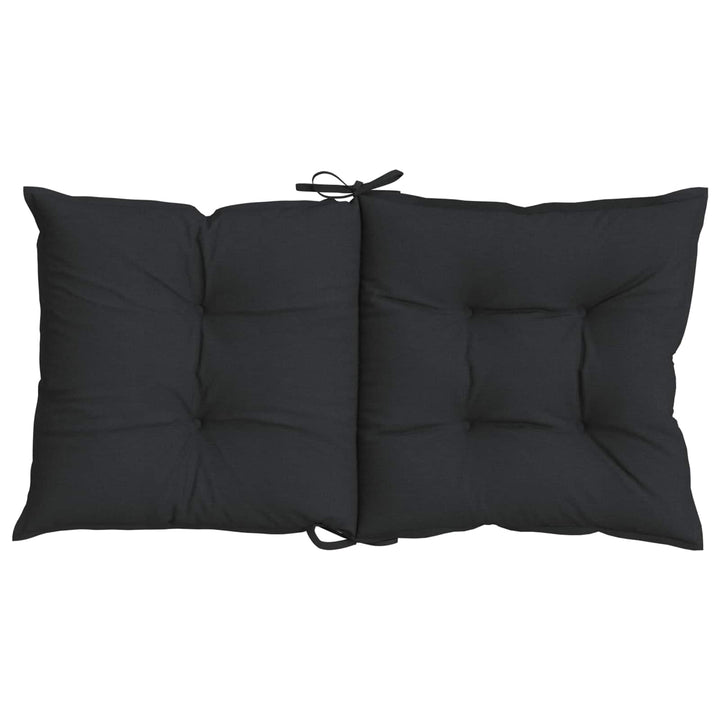 Lågryggs Stolsdynor Set 4 St Polyester Melange Svart