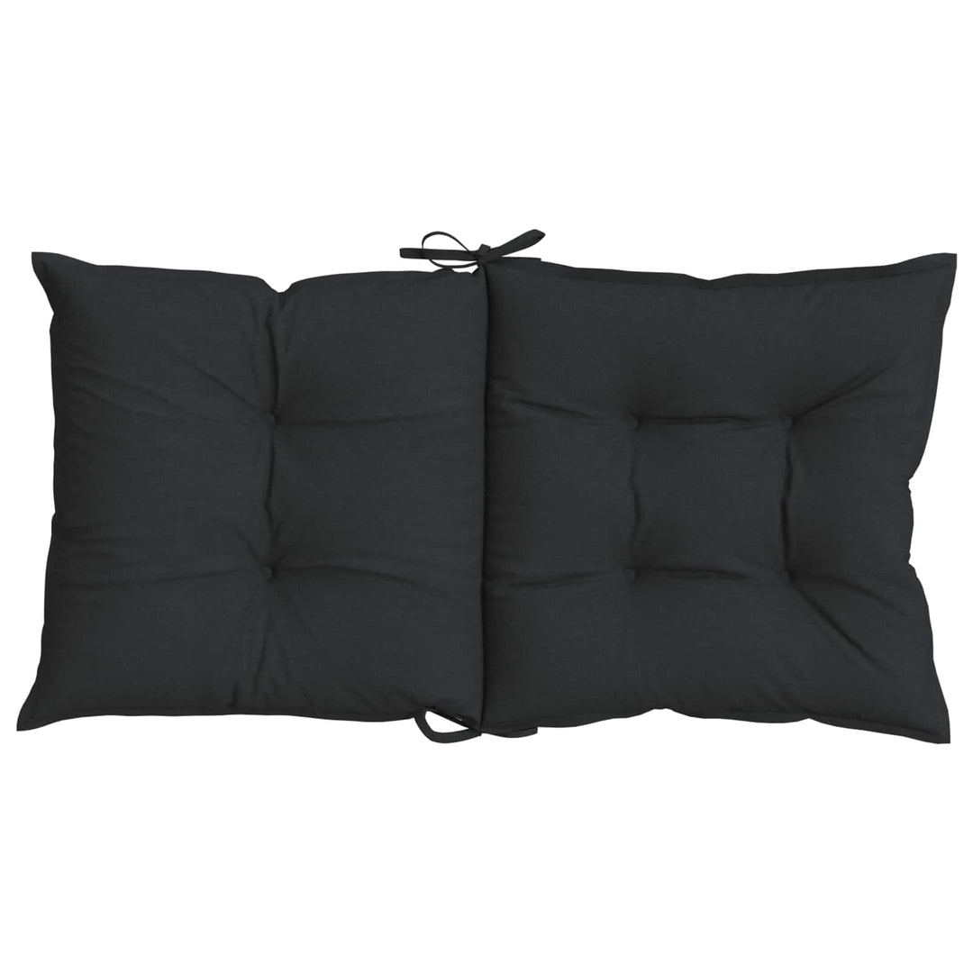 Lågryggs Stolsdynor Set 4 St Polyester Melange Svart