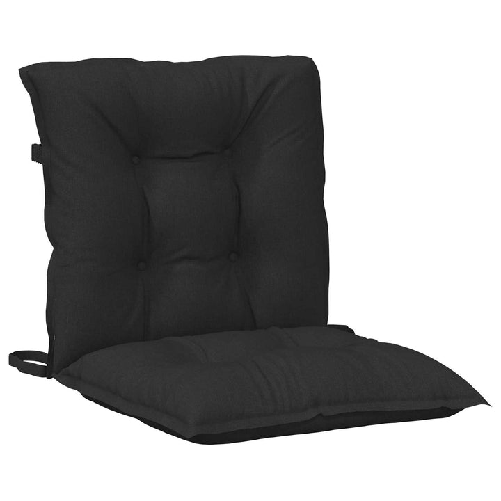 Lågryggs Stolsdynor Set 6 St Polyester Melange Svart