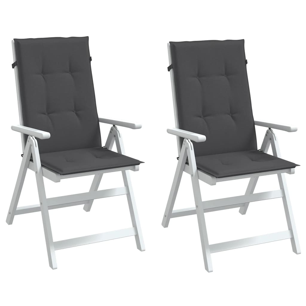 Stolsdynor Högt Ryggstöd 4 St Melerad Vinröd Tyg