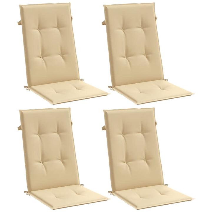 Stolsdynor Högt Ryggstöd 4 St Melerad Beige Tyg