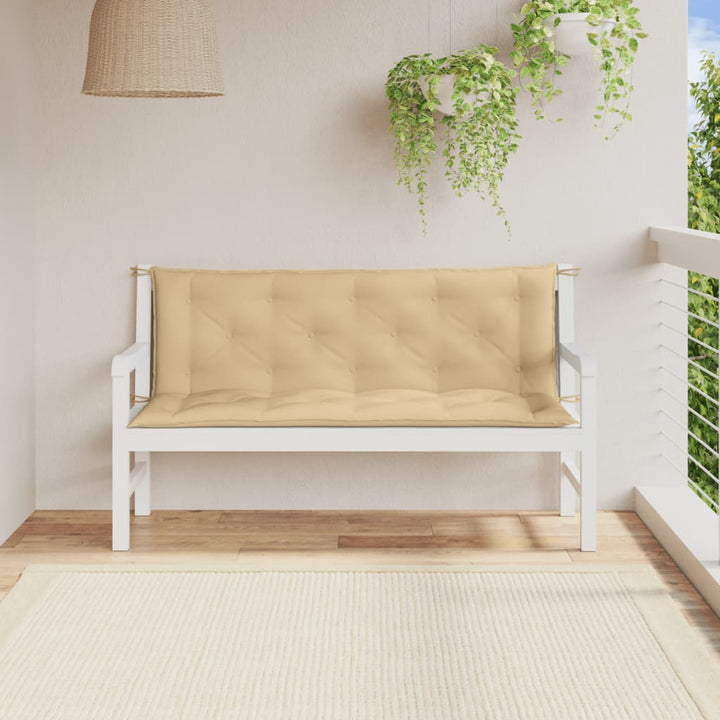 Bänkdyna 2 St Melerad Beige Tyg