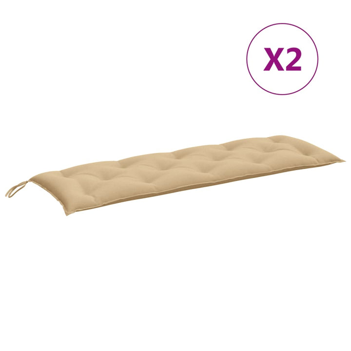 Bänkdyna 2 St Melerad Beige Tyg