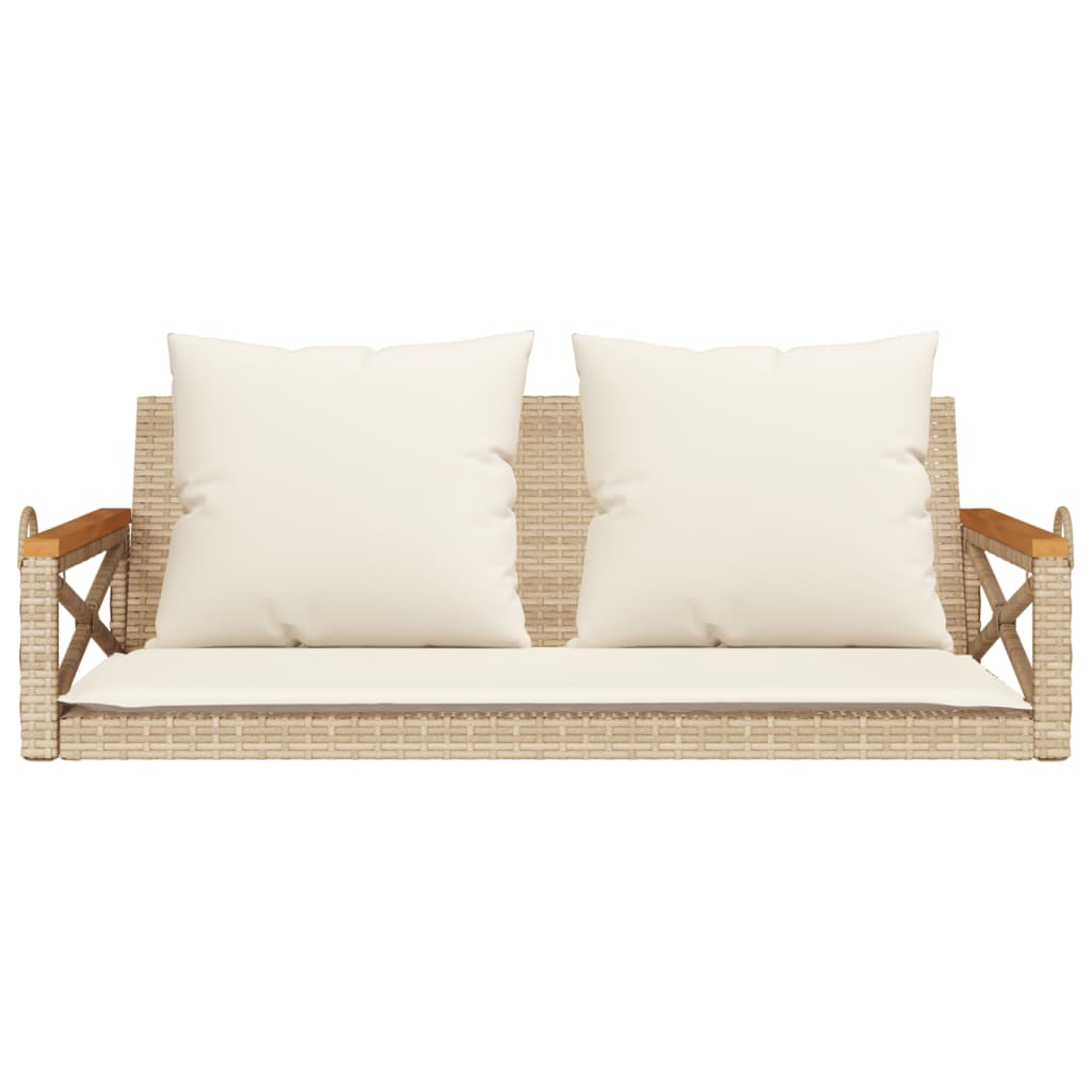 Gungbänk Med Dynor Beige Konstrotting