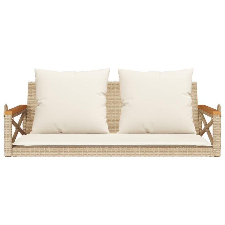 Gungbänk Med Dynor Beige Konstrotting