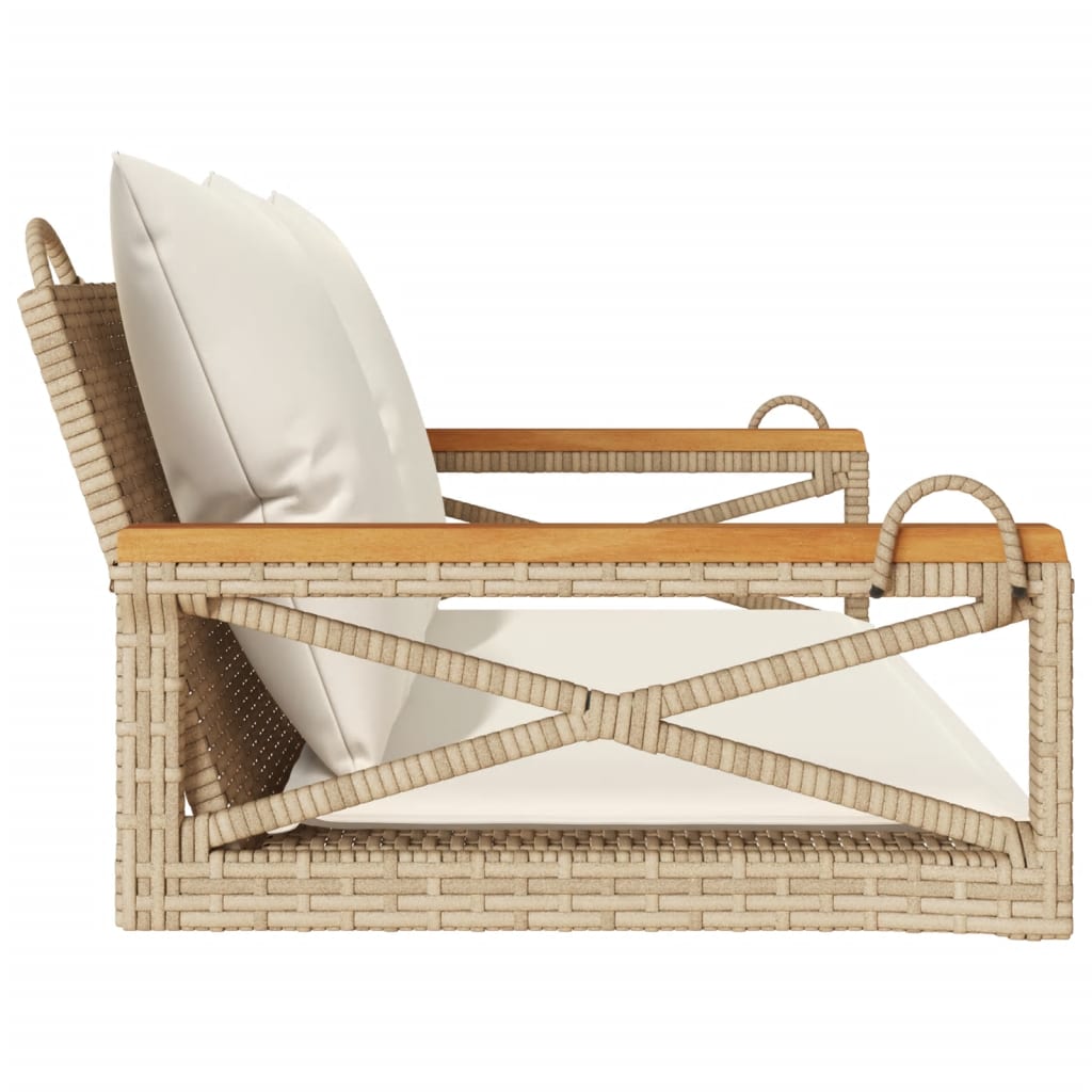 Gungbänk Med Dynor Beige Konstrotting