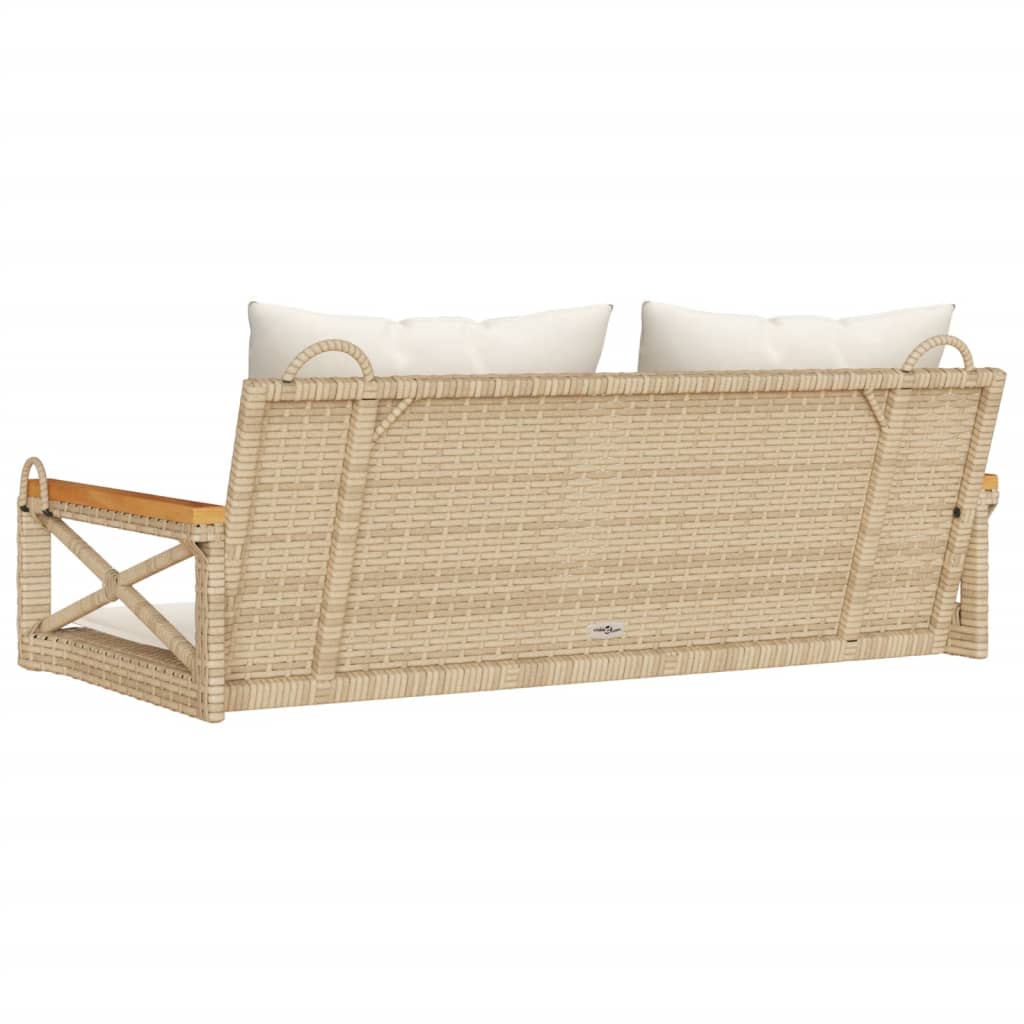 Gungbänk Med Dynor Beige Konstrotting