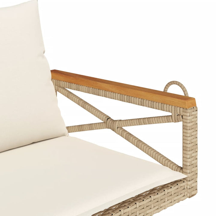 Gungbänk Med Dynor Beige Konstrotting