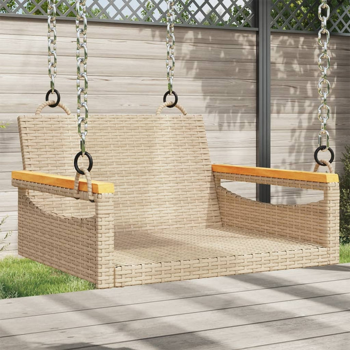 Gungbänk Med Dynor Beige Konstrotting
