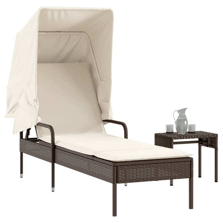 Solsäng Med Tak Beige Konstrotting