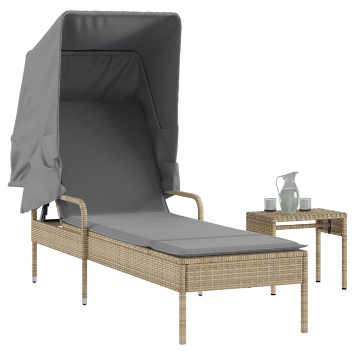 Solsäng Med Tak Beige Konstrotting