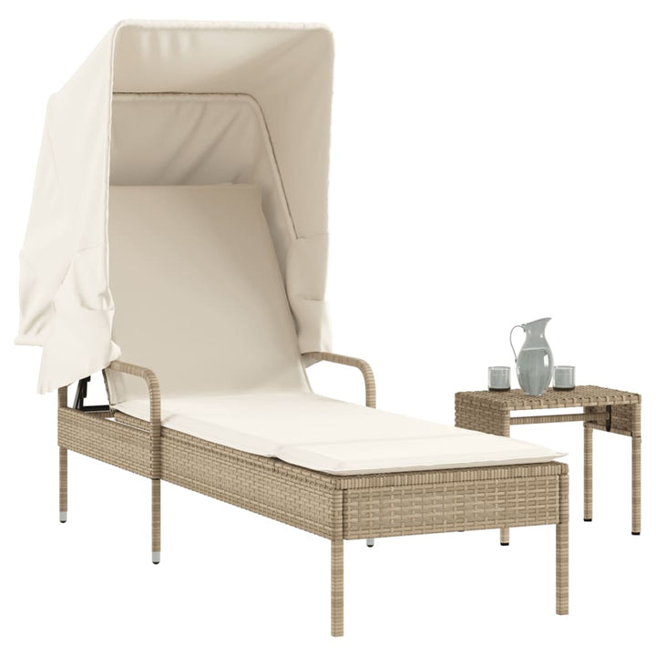 Solsäng Med Tak Beige Konstrotting