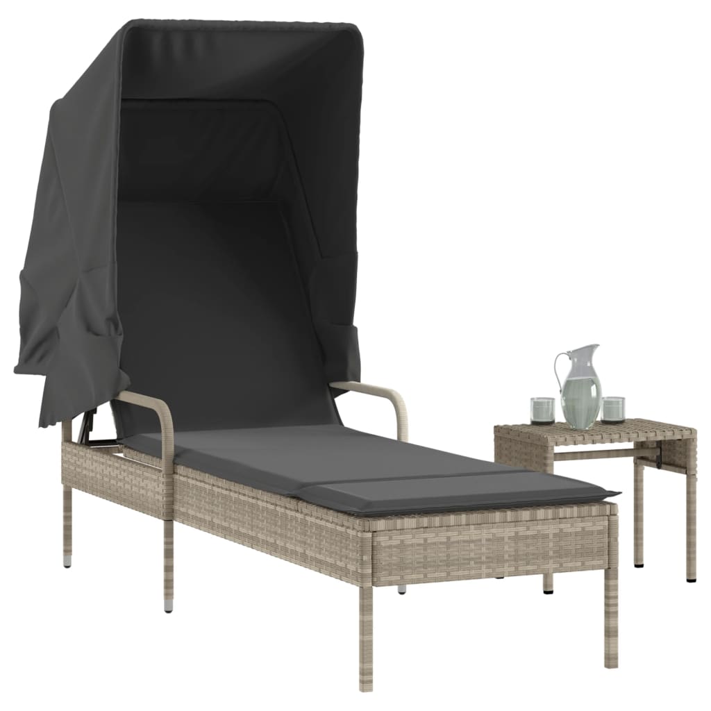 Solsäng Med Tak Beige Konstrotting