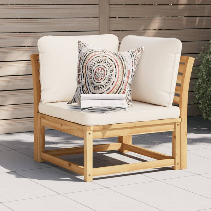 Trädgårdssoffa Hörn Med Dynor 73X73X65 Cm Massivt Akaciaträ