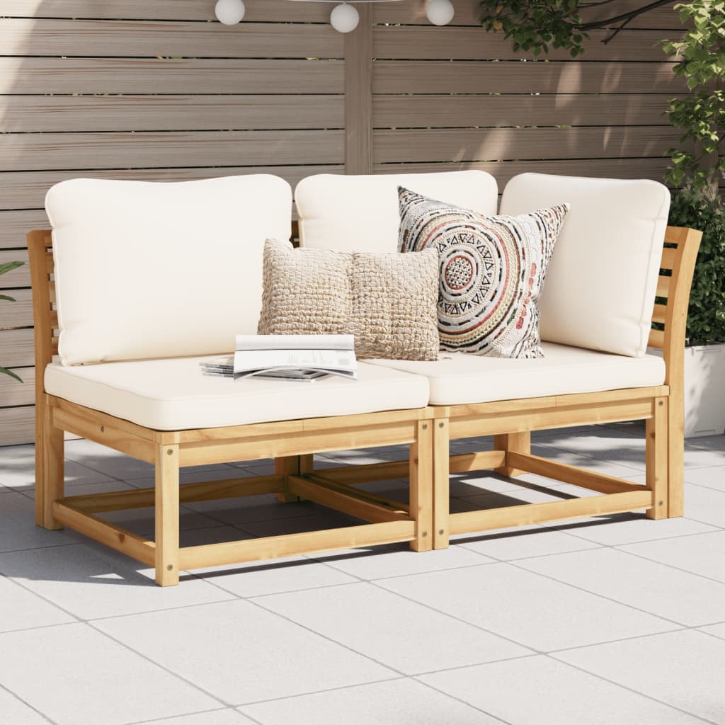 Trädgårdssoffa Hörn Med Dynor 73X73X65 Cm Massivt Akaciaträ