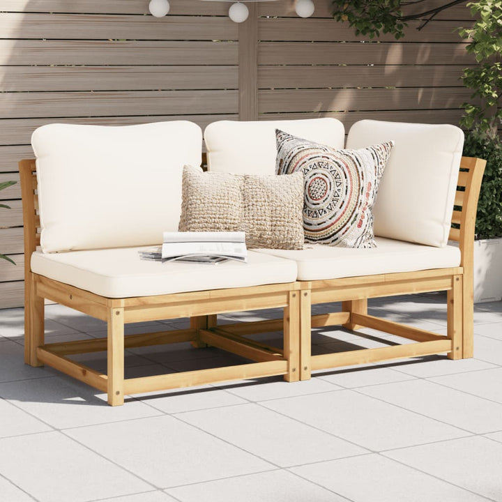 Trädgårdssoffa Hörn Med Dynor 73X73X65 Cm Massivt Akaciaträ
