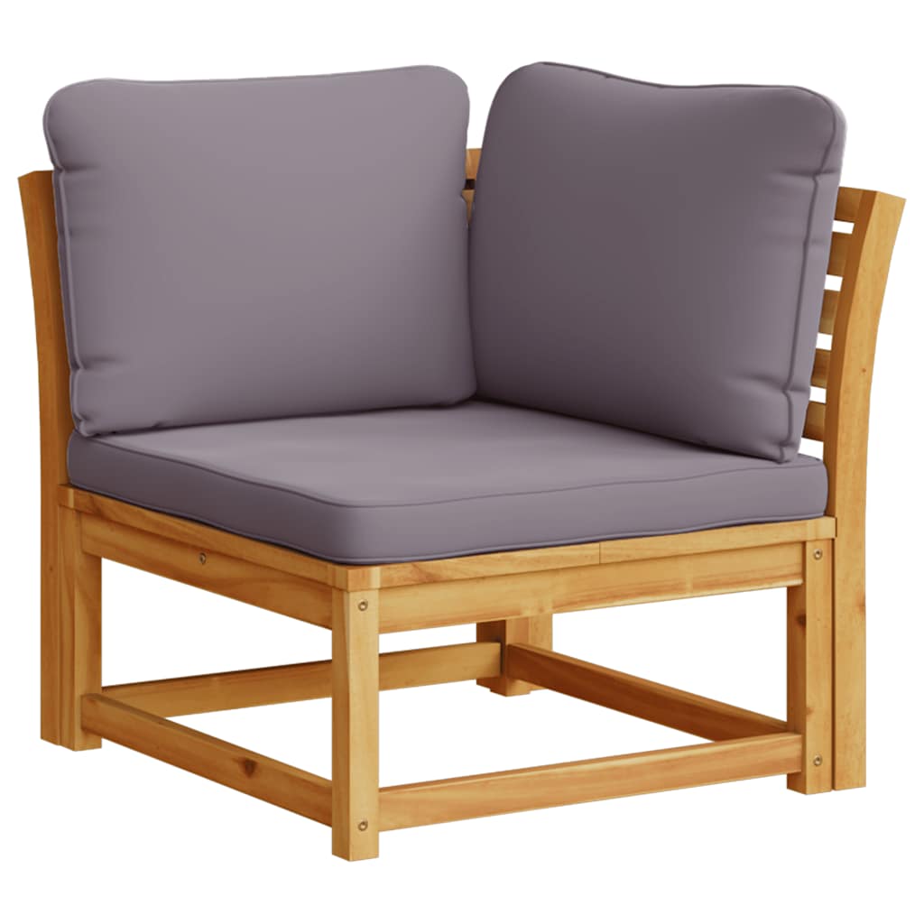Trädgårdssoffa Hörn Med Dynor 73X73X65 Cm Massivt Akaciaträ