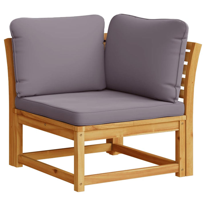 Trädgårdssoffa Hörn Med Dynor 73X73X65 Cm Massivt Akaciaträ