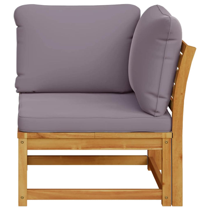 Trädgårdssoffa Hörn Med Dynor 73X73X65 Cm Massivt Akaciaträ