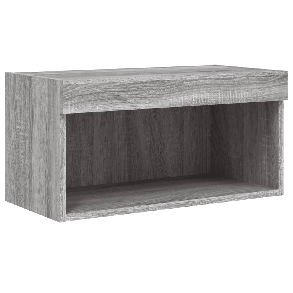 Tv-Bänk 8 Delar Led Konstruerat Trä