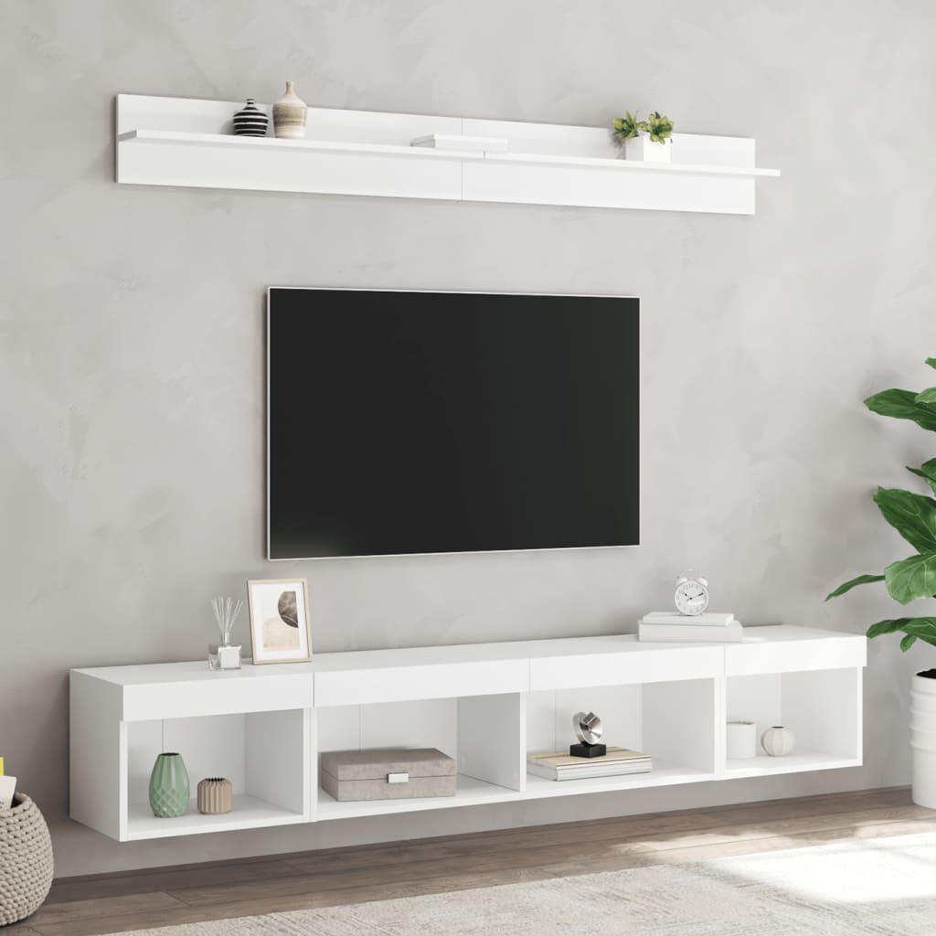 Tv-Bänk 5 Delar Led Konstruerat Trä