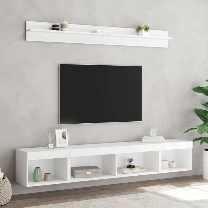 Tv-Bänk 5 Delar Led Konstruerat Trä