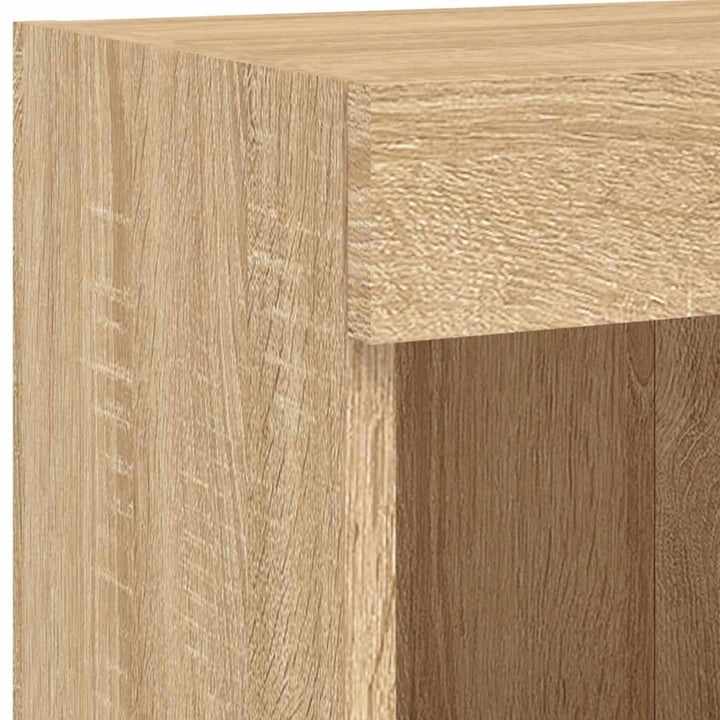 Tv-Bänk 5 Delar Led Sonoma-Ek Konstruerat Trä