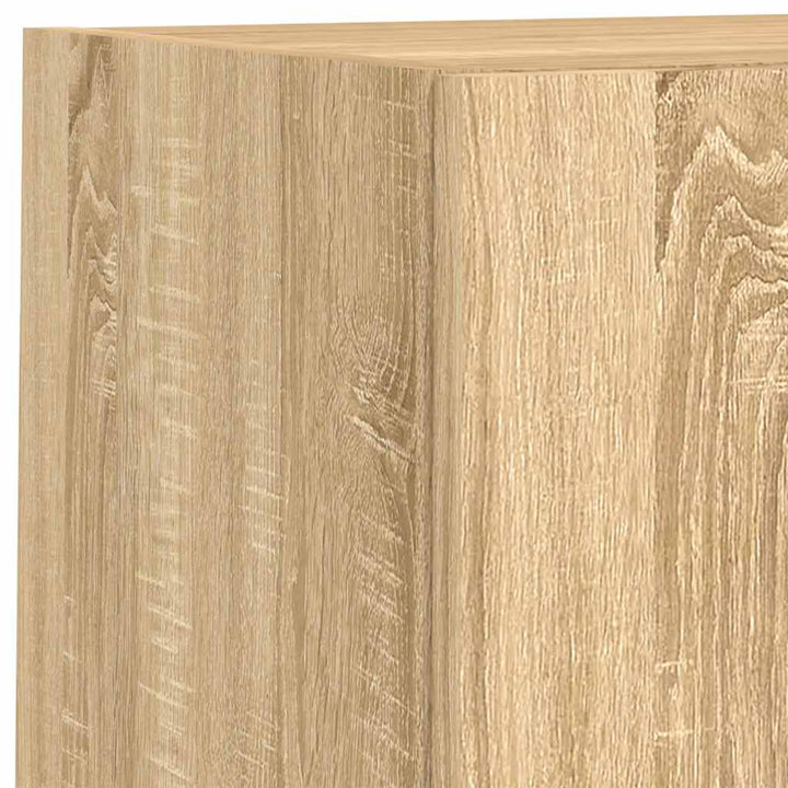 Tv-Bänk 6 Delar Led Sonoma-Ek Konstruerat Trä