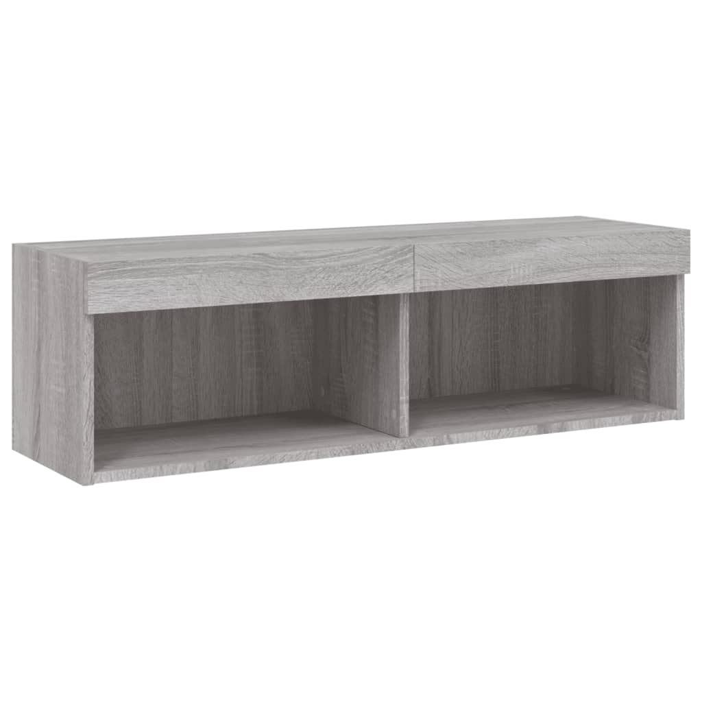 Tv-Bänk 6 Delar Led Konstruerat Trä