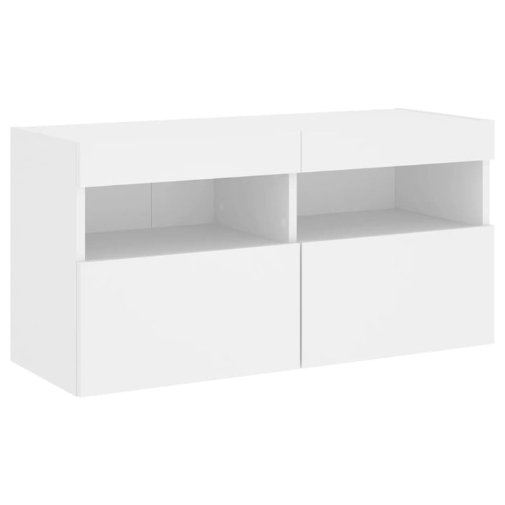Väggmonterade Tv-Skåp 7 Delar Med Leds
