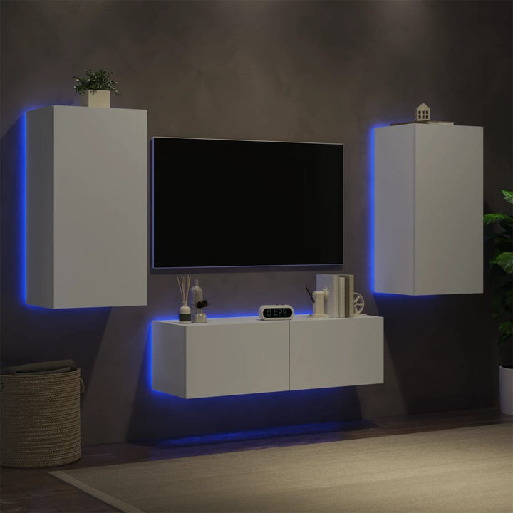 Väggmonterade Tv-Skåp Leds Sonoma-Ek
