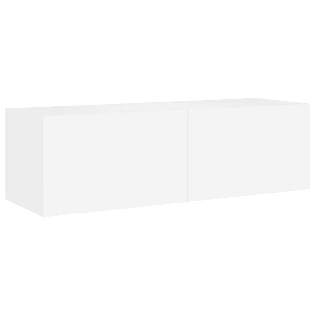 Väggmonterade Tv-Skåp 4 Delar Med Leds