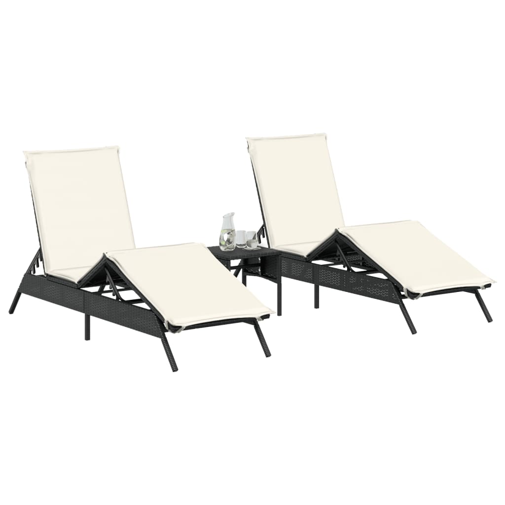 Solsängar 2 St Med Bord Konstrotting
