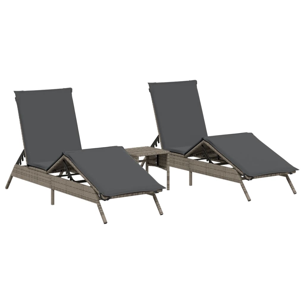 Solsängar 2 St Med Bord Konstrotting