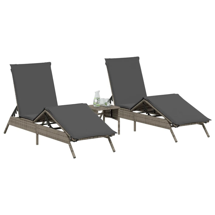 Solsängar 2 St Med Bord Konstrotting