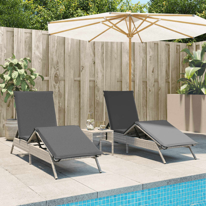 Solsängar 2 St Med Bord Konstrotting