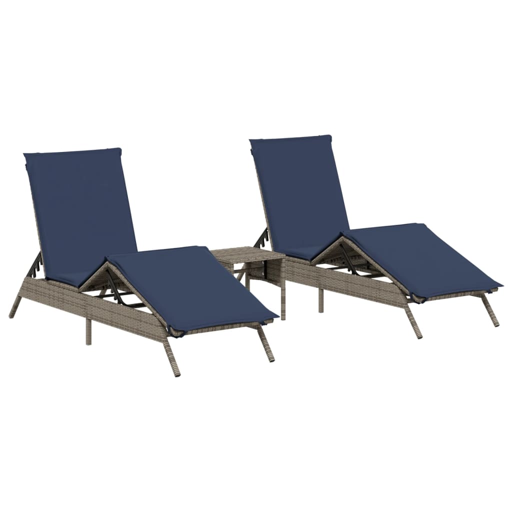 Solsängar 2 St Med Bord Konstrotting