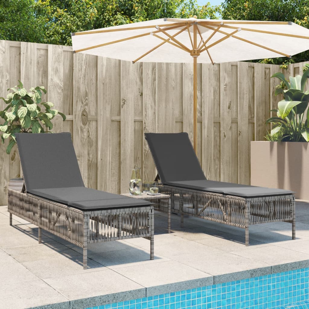 Solsängar 2 St Med Bord Konstrotting