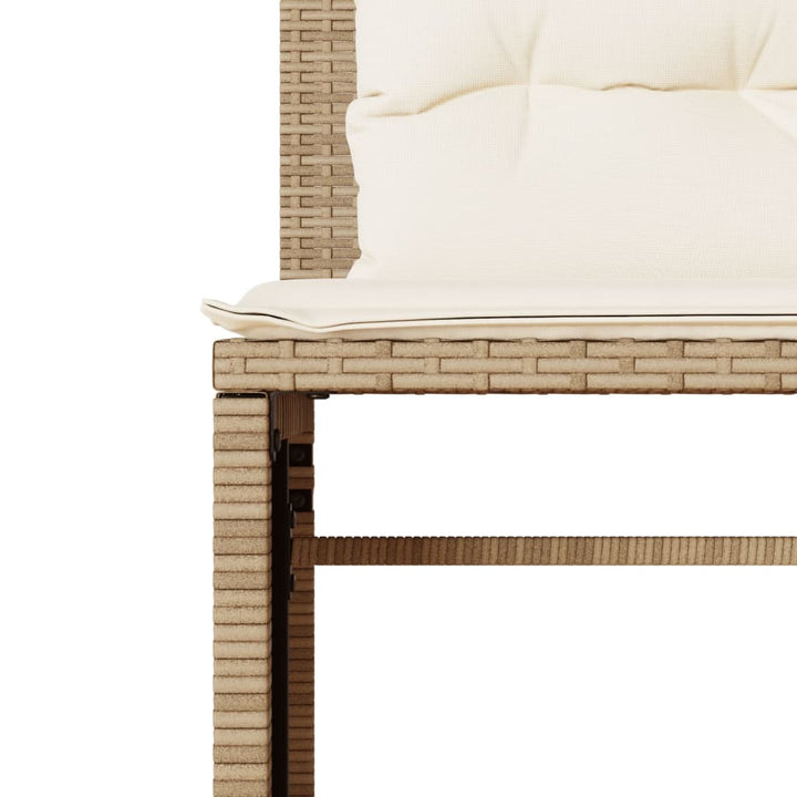 Soffgrupp För Trädgård Med Dynor 4 Delar Beige Konstrotting