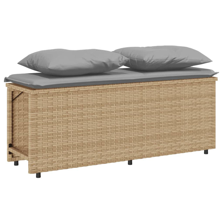 Matgrupp För Trädgården 3 Delar Med Dynor Beige Konstrotting
