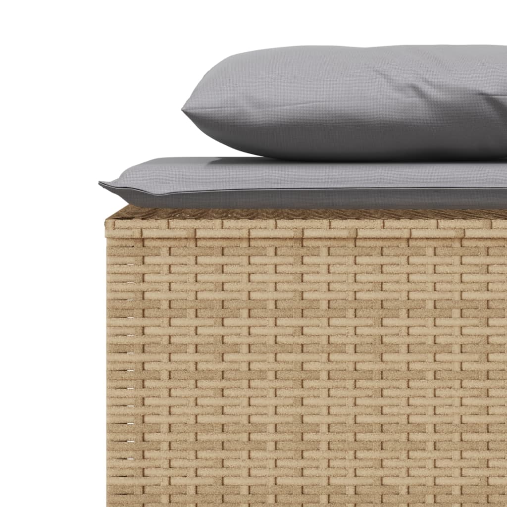 Matgrupp För Trädgården 3 Delar Med Dynor Beige Konstrotting
