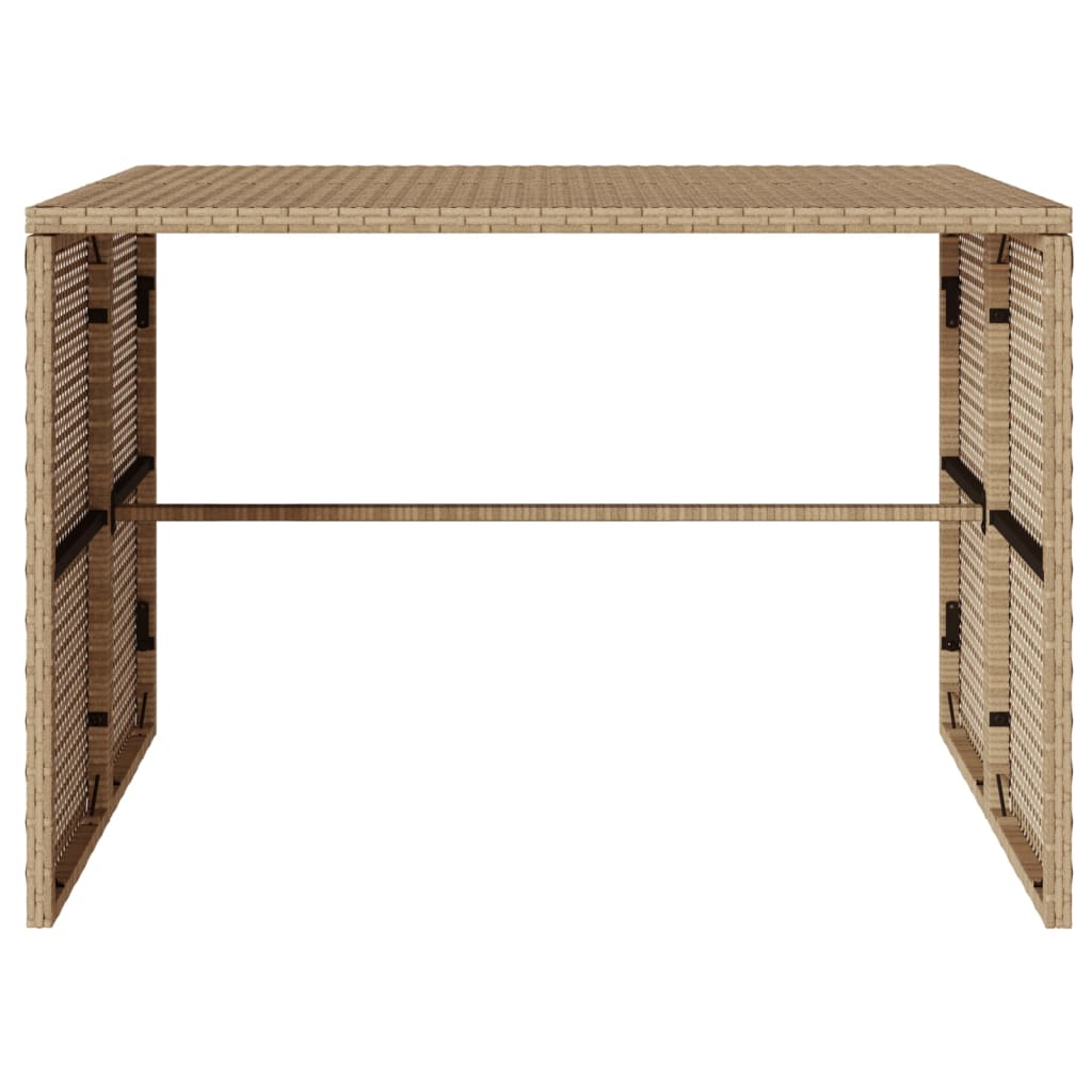 Matgrupp För Trädgården 3 Delar Med Dynor Beige Konstrotting