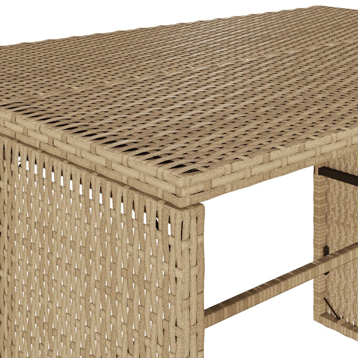 Matgrupp För Trädgården 3 Delar Med Dynor Beige Konstrotting