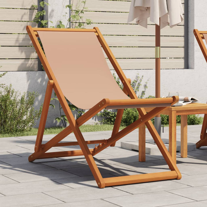 Hopfällbar Strandstol Tyg Och Träram