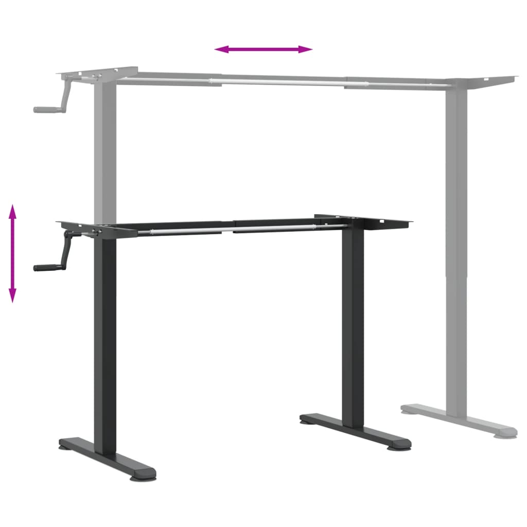 Stativ För Höjbart Skrivbord (94-135)X60X(70-114) Cm Stål