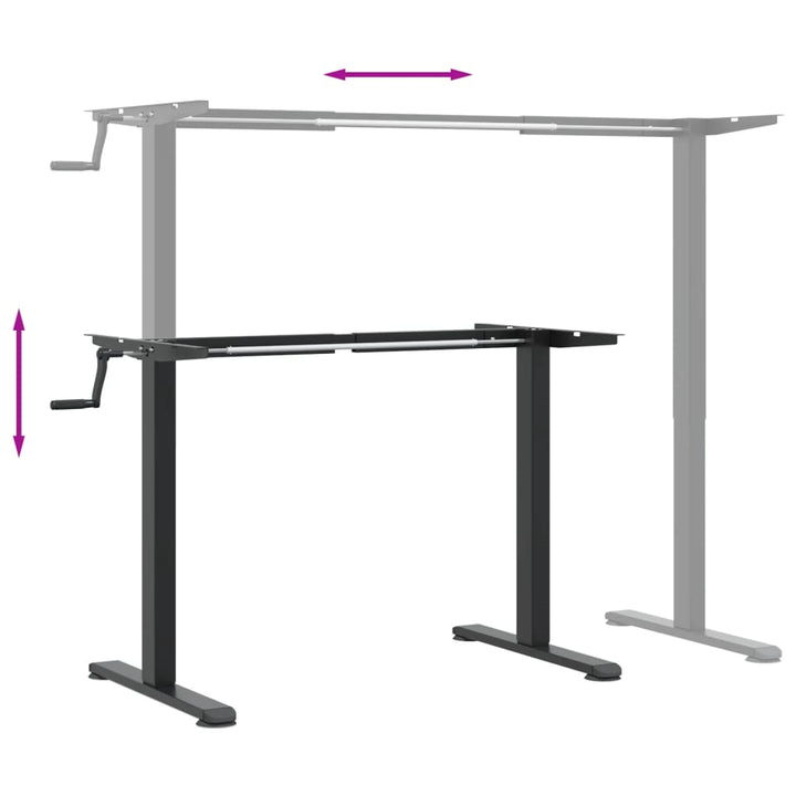 Stativ För Höjbart Skrivbord (94-135)X60X(70-114) Cm Stål