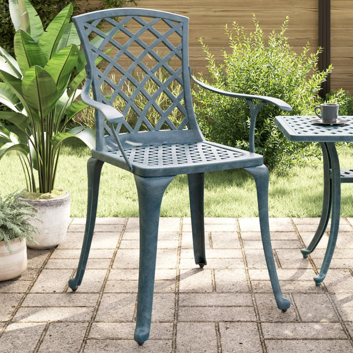 Caféstolar 4 St Gjuten Aluminium