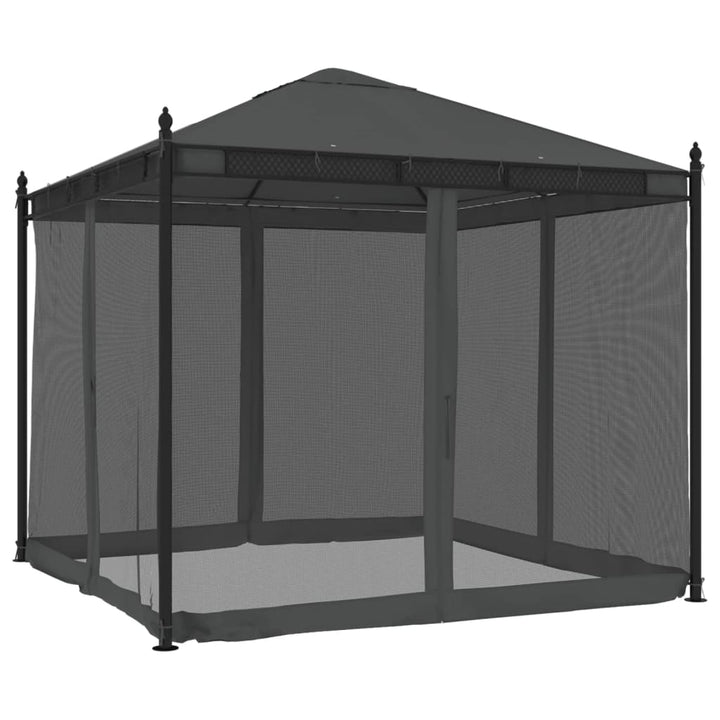 Paviljong Med Nätväggar 2,93X2,93 M Stål